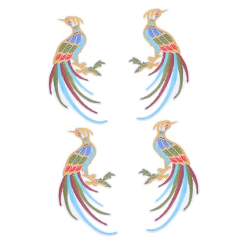 ARTIBETTER 1 Satz Goldfaden-pfau-patch Kleid Pfau Applikation Stickereiapplikationen Nähen Gestickte Aufnäher Embroidery Aufbügelbilder Stoffaufkleber Bügelzubehör Colorful 4 Stück von Artibetter