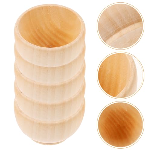 ARTIBETTER 1 Satz Holzschalen Zum Bemalen Schüssel Farbsortierschalen Kleine Portion Holzschalen Zum Selbermachen Bastelschalen Aus Holz Winzige Schalen Hölzern 10 Stück von Artibetter