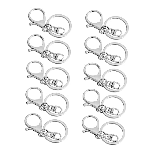 ARTIBETTER 1 Satz Hummer Schlüsselanhänger Schlüsselketten Softball-schlüsselanhänger Ringe Brieftasche Kette Verschlüsse Lanyard Mit Id-halter Lanyards Beschichtetes Metall Silver 10 Stück von Artibetter