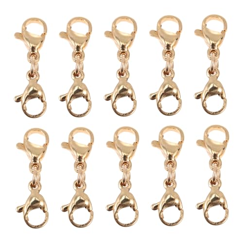 ARTIBETTER 1 Satz Hummer Verschlüsse Doppelöffnung Karabiner Für Diy Schmuck Armbänder Und Taschen Langlebig Rostfrei Für Verschiedene Bastelprojekte 10 Stück von Artibetter