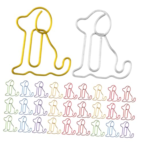 ARTIBETTER 1 Satz Hunde-büroklammer Hund Büroklammern Papierclips Geformte Büroklammer Briefumschlag Briefumschläge Dog Praktische Büroklammern Rechnungen Fixieren Büroklammer Metall 50 Stück von Artibetter