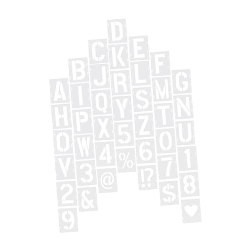 ARTIBETTER 1 Satz Inkjet-vorlage Buchstabenschablonen Klein Nummer Schablone Malschablonen Brennende Schablonen Und Muster Alphabetschablonen Zum Malen Das Haustier 42 Stück von Artibetter
