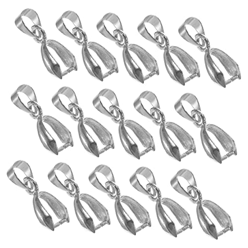 ARTIBETTER 1 Satz Jade -anhängerklemme Für Schmuck Schließe Hängend Schlüssel Halsketten-anhänger- Anhänger Bügelverschluss Zauberverschluss Legierung Silver 50 Stück von Artibetter