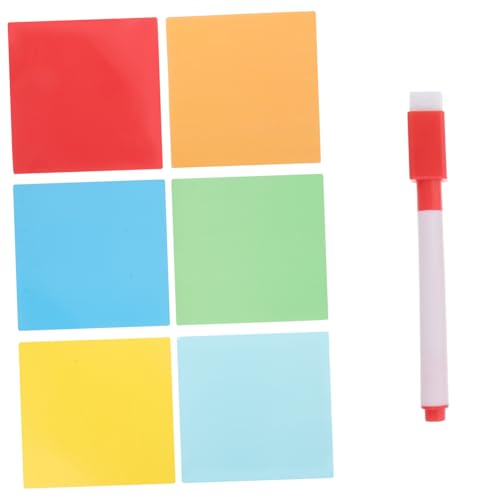 ARTIBETTER 1 Satz Klebrige Aufkleber Doppelt Weiß Klebriges Whiteboard Hängendes Whiteboard, Trocken Abwischbar Planke Abnehmbare Etiketten Aufkleberbrett Nano Kleber Zufällige Farbe von Artibetter