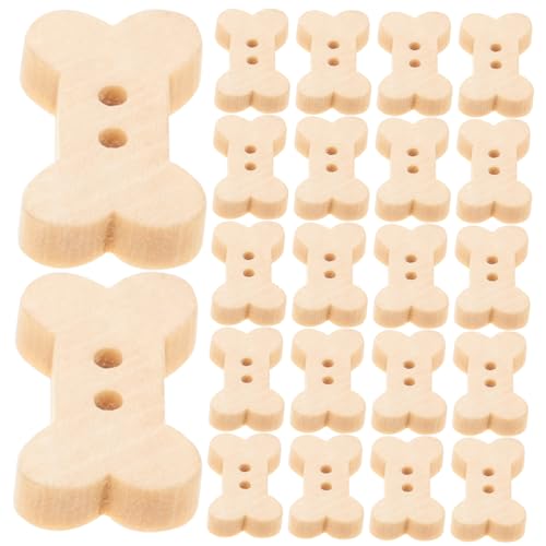ARTIBETTER 1 Satz Knochenformknöpfe Keine Nähknöpfe Verschönerung Geformt Retro Tasten Nähen Stoffknöpfe Selber Machen Hohler Nähknopf Knöpfe in Knochenform Knopfdekore Holz Beige 100 Stück von Artibetter