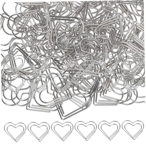 ARTIBETTER 1 Satz Liebe Büroklammer Kleine Papierklammern Herz Geformt Größe Büroklammern Papierverschlüsse Kleine Dokumentenklammern Neuartige Büroklammern Silber Metall 100 Stück ARTIBETTER 1 Satz Liebe Büroklammer Kleine Papierklammern Herz Geformt Größe Büroklammern Papierverschlüsse Kleine Dokumentenklammern Neuartige Büroklammern Silber Metall 100 Stück von Artibetter