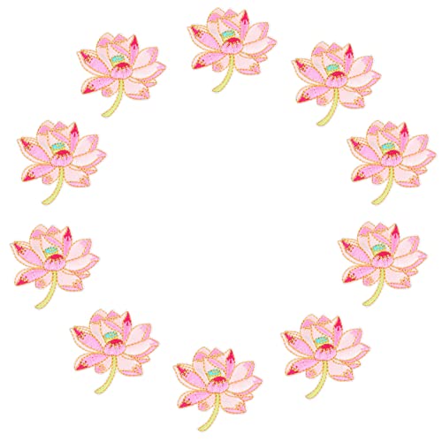 ARTIBETTER 1 Satz Lotusblumen Aufbügler Bestickte Patches Für Kleidung Taschen Und Diy Projekte Dekorative Applikationen Für Kreative Handarbeiten 10 Stück ARTIBETTER 1 Satz Lotusblumen Aufbügler Bestickte Patches Für Kleidung Taschen Und Diy Projekte Dekorative Applikationen Für Kreative Handarbeiten 10 Stück von Artibetter