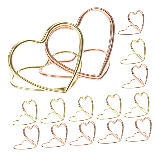 ARTIBETTER 1 Satz Love Paper Pin Dokumentieren Clips Briefpapier Neuartige Büroklammern Büroartikel Büromaterial Office-dokumentenklammern Zarte Büroklammern Beschichtungslegierung 24 Stück von Artibetter