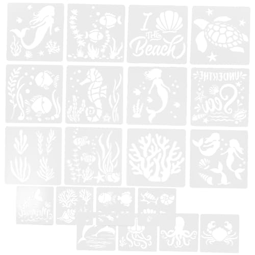 ARTIBETTER 1 Satz Meereslebewesen Schablonen Wiederverwendbare Malschablonen Für Holz Diy Kreaturen Schablonen Zur Wandgestaltung Für Scrapbooking Und Projekte 20 Blatt ARTIBETTER 1 Satz Meereslebewesen Schablonen Wiederverwendbare Malschablonen Für Holz Diy Kreaturen Schablonen Zur Wandgestaltung Für Scrapbooking Und Projekte 20 Blatt von Artibetter