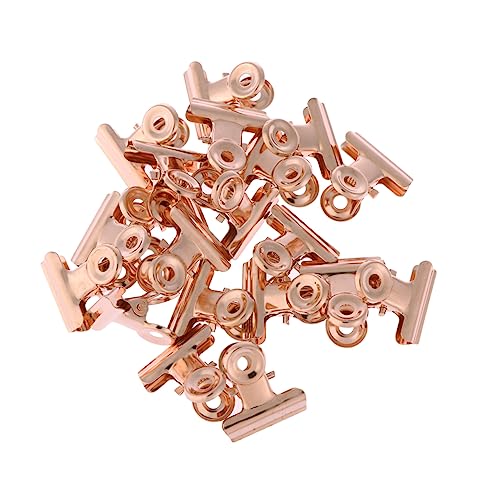ARTIBETTER 1 Satz Metall Büroklammern Robuste Binder Clips Rosé Gold Und Gold Für Schule Und Bürobedarf Für Dokumentenorganisation Und Temporäre Bindung 40 Stück von Artibetter