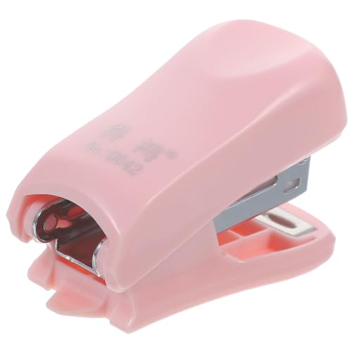ARTIBETTER 1 Satz Mini-hefter Kompakt Hefter Mini Hochleistungshefter Für Den Schreibtisch Hefter Für Bürobedarf Hochleistungs-bürohefter Handhefter Schwerer Duty Reisenheime Rosa Kunststoff von Artibetter