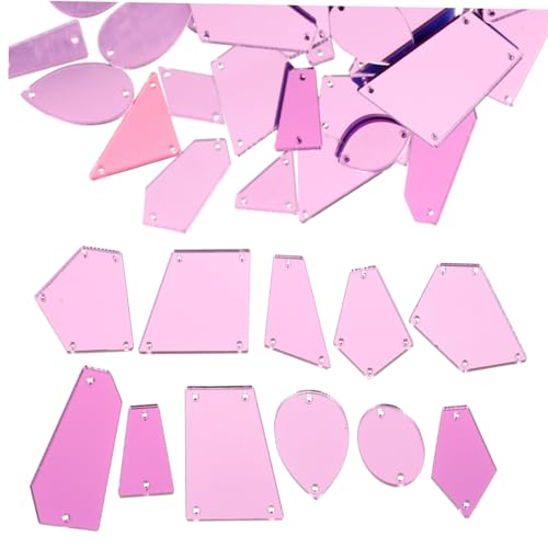 ARTIBETTER 1 Satz Mirror Diamond Accessoires Nähen Hochzeit Und Basteln Dekorative Spiegel Bastelset Kleider Nähzubehör Strass Handwerk Nähdekorationen Violett Acryl 50 Stück von Artibetter