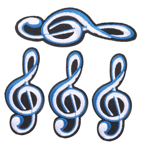 ARTIBETTER 1 Satz Musiknoten Aufnäher Cartoon Flicken Zum Aufbügeln Für Kleidung Mützen Und Taschen Diy Dekoration Und Reparatur Von Löchern Textilien 4 Stück von Artibetter