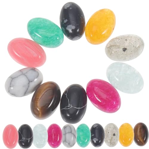 ARTIBETTER 1 Satz Natürliche Cabochons Steine Für Diy Schmuckherstellung Flache Basis Handgefertigte Ornamente Zufällige Farben Vielseitige Bastelzubehör Für Projekte 20 Stück von Artibetter