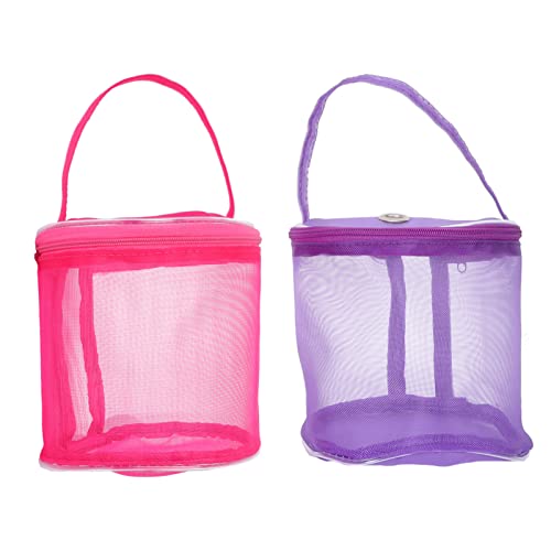 ARTIBETTER 1 Satz Netz Wollgarn Aufbewahrungstasche Tragbare Strickwerkzeug Tasche Für Garnknäuel Und Zubehör Für Häkel Und Stickanfänger Lila 2 Stück von Artibetter
