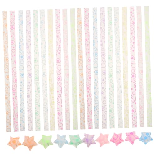 ARTIBETTER 1 Satz Origami-stern Pastell Falten Sterne Dekoration Papierhandwerk Schüttgut -papierstreifen Stern Papier Machen Sternfaltpapier Dekorativer Sternstreifen 210 Stück von Artibetter