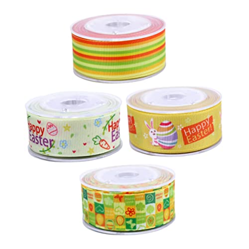 ARTIBETTER 1 Satz Osterband Fadenspule Dekoband Ostern Eincremehilfe Verpackungen Für Dekoringe Frühlingsband Garnband Spitzenband Festivalband Kopfschmuck Diy Band Polyester 4rolls ARTIBETTER 1 Satz Osterband Fadenspule Dekoband Ostern Eincremehilfe Verpackungen Für Dekoringe Frühlingsband Garnband Spitzenband Festivalband Kopfschmuck Diy Band Polyester 4rolls von Artibetter