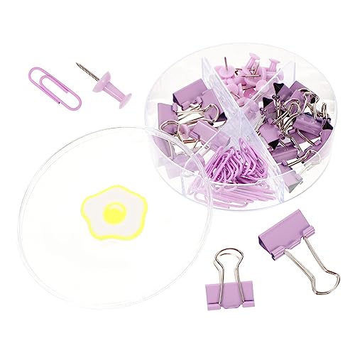 ARTIBETTER 1 Satz Papierklammernde Long Tail Clip -Kombination Multi-Gebrauchspapierclips Mini-Büroklammern Büroklammerklemme Multifunktions-Büroklammern zarte Büroklammern Plastik Violett von Artibetter