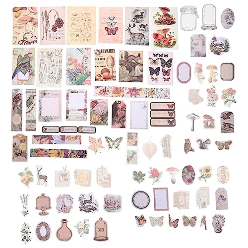 ARTIBETTER 1 Satz Retro Scrapbooking Aufkleber Selbstklebende Sticker für Diy Projekte Notizbuch Aufkleber im Vintage Stil Journaling und Planer für und Dekoration von Artibetter