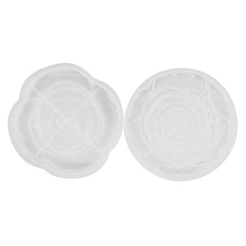ARTIBETTER 1 Satz Rose Coaster Form Dekoration Runde Formen Für Desserts Silikonformen Für Harzguss Formen Für Epoxidharz Silikonschmuckform Für Harz Epoxidformen Kieselgel Weiß 2 Stück von Artibetter