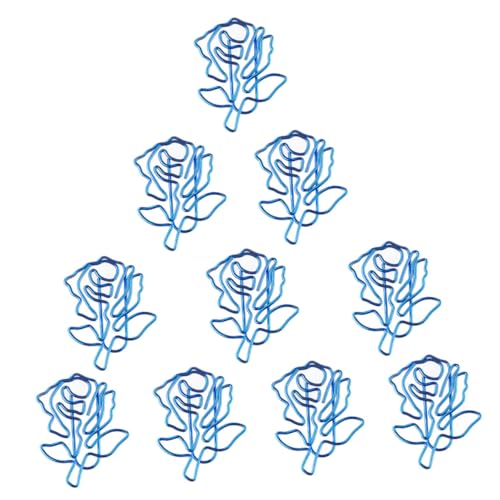 ARTIBETTER 1 Satz Rosengeformte Büroklammern Blau Dekorative Foto Clips Für Notizen Karten Und Stilvolle Und Kreative Büroorganisation 10 Stück ARTIBETTER 1 Satz Rosengeformte Büroklammern Blau Dekorative Foto Clips Für Notizen Karten Und Stilvolle Und Kreative Büroorganisation 10 Stück von Artibetter