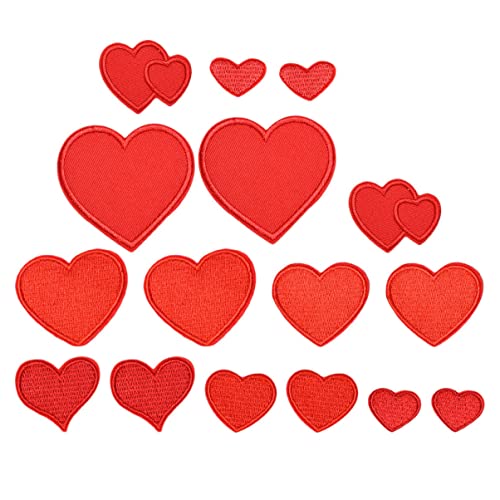 ARTIBETTER 1 Satz Rote Herz Bestickte Aufnäher Teiliges Bügel Und Nähpatches Für Diy Kleidung Jeans Hüte Taschen Kreative Dekoration Und Reparatur Langlebig Und 16 Stück ARTIBETTER 1 Satz Rote Herz Bestickte Aufnäher Teiliges Bügel Und Nähpatches Für Diy Kleidung Jeans Hüte Taschen Kreative Dekoration Und Reparatur Langlebig Und 16 Stück von Artibetter
