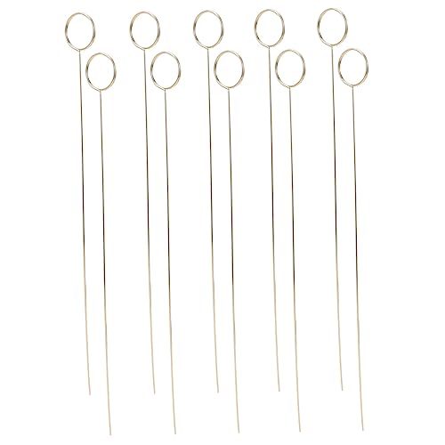 ARTIBETTER 1 Satz Runder Blumenhalter Inhaber Hochzeit Platzkartenhalter Für Den Tisch Mehrere Ort Foto Runde Memo-klemmen Schlank Metallkartenhalter Sticks Eisen Golden 60 Stück von Artibetter
