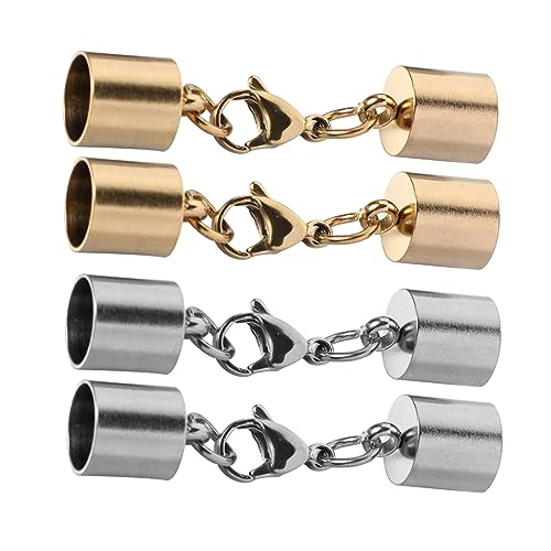 ARTIBETTER 1 Satz Schnalle Aus Lederband Schließe Schmuck Verschluss Schmuckherstellung Schmuck Machen Handgefertigter Karabinerverschluss Diy -schmuckzubehör Rostfreier Stahl 4 Stück von Artibetter