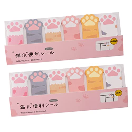 ARTIBETTER 1 Satz Selbstklebende Memo Pads Mit Süßem Katzentatze Design Für Büro Und Schule Haftende Notizen Für Kreative Notizen Und Labeling 2 Stück von Artibetter