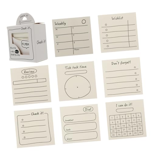 ARTIBETTER 1 Satz Selbstklebende Notizblätter Set Farbige Haftnotizen im Zufälligen Design für Memo Listen und Diy Projekte für Büro und Zuhause von Artibetter