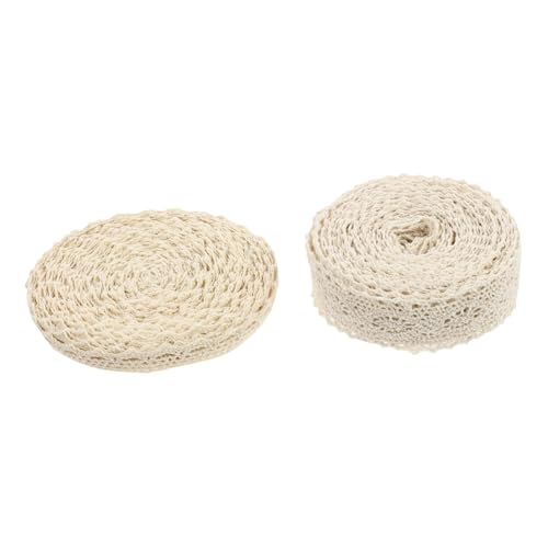 ARTIBETTER 1 Satz Spitzenband Baumwolle Dekoratives Diy Bastelmaterial Für Kleidung Haarschmuck Und Handarbeiten Hochwertige Spitzenborte Für Designs 2rollen von Artibetter