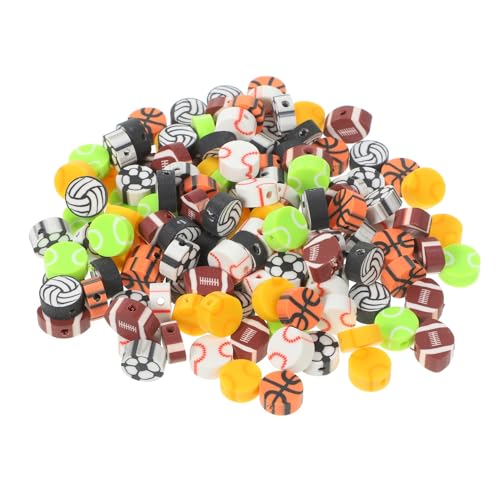 ARTIBETTER 1 Satz Sport Lose Perlen Rugby -perlen Für Spacer Winzig Perlen Von Sport -themen Farbig Farbe Fußballperlen Sportperlen Kleine Schmuckperlen Polymer-ton 200 Stück von Artibetter