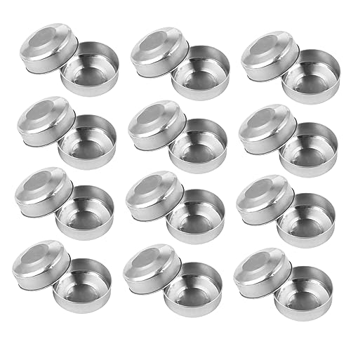 ARTIBETTER 1 Satz Tee -wachs -aluminiumschachtel Kerzenkinder Mit Deckel Leeres Kerzengehäuse Teelicht Dosen Schüttgut Kerzengläser Herstellung Behälter Silver 100 Stück von Artibetter