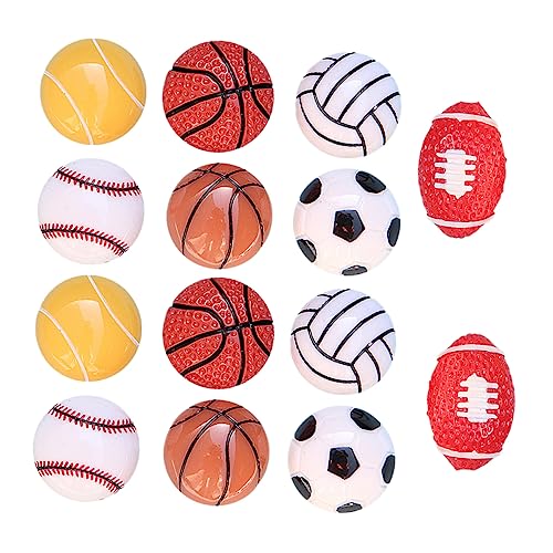 ARTIBETTER 1 Satz Teiliges Fußball Und Basketball Harz Patches Für Diy Schmuck Und Handwerksprojekte Accessoires Für Kleidung Und Mehr 14 Stück von Artibetter