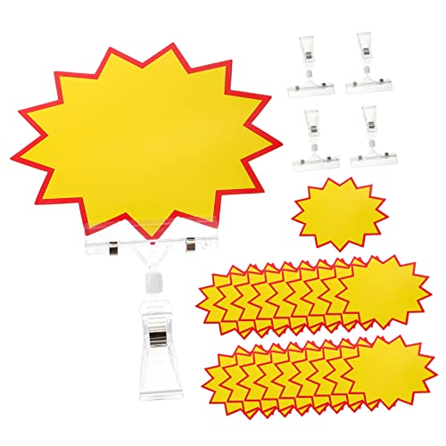 ARTIBETTER 1 Satz Teiliges Preisschilderhalter mit Clip Transparente Clip Halter für Etiketten für Supermärkte und Einzelhandel mit Bunten Verkaufszeichen von Artibetter