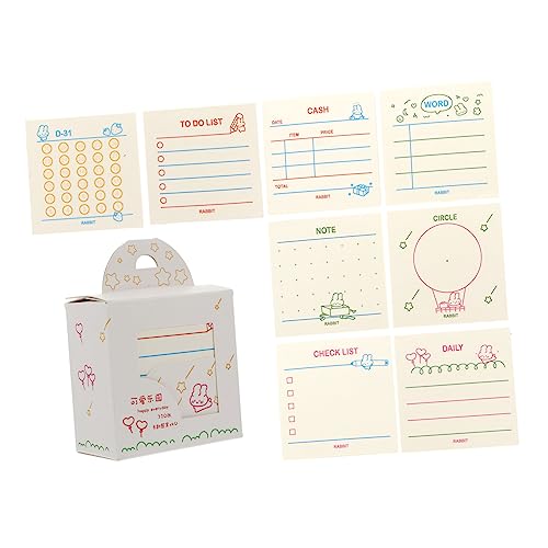 ARTIBETTER 1 Satz Teiliges Set Bunte Selbstklebende Notizen für Planer und Memo für Büro Schule und Zuhause Wiederverwendbare Haftnotizen mit Süßem Design für Erinnerungen und Scrapbooking von Artibetter