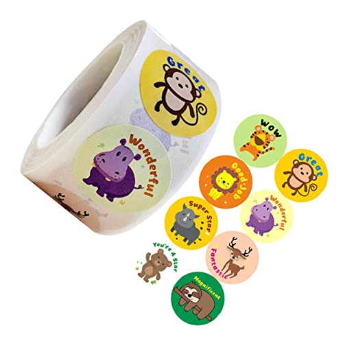 ARTIBETTER 1 Satz Tierische Design Aufkleber Roll Aufkleber Selbstklebende Etiketten Für Verpackungsdekoration Und Dankesbotschaften 500 Stück von Artibetter