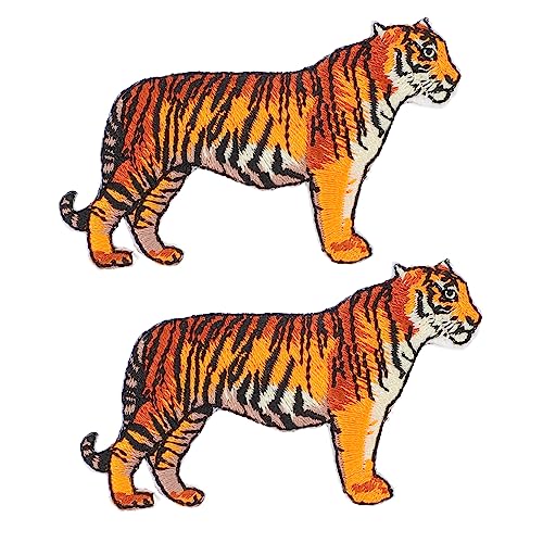 ARTIBETTER 1 Satz Tiger Muster Aufbügel Patches Gestickte Stoffaufnäher Für Kleidung Taschen Und Diy Projekte Sicher Und Langlebig Für Gestaltung 2 Stück ARTIBETTER 1 Satz Tiger Muster Aufbügel Patches Gestickte Stoffaufnäher Für Kleidung Taschen Und Diy Projekte Sicher Und Langlebig Für Gestaltung 2 Stück von Artibetter