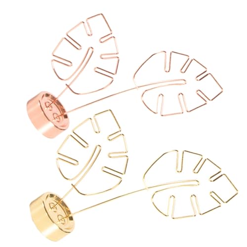 ARTIBETTER 1 Satz Tischkartenhalter Metall Memo Clip Ständer Für Fotos Notizen Und Visitenkarten Dekoratives Accessoire Für Zuhause Und Büro Roségold Gold 2 Stück von Artibetter