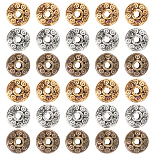 ARTIBETTER 1 Satz Ufo Zubehör Zubehör Metallisch UV Rund Schmuckherstellungszubehör Abstandshalter Groß DIY Schmuckzubehör Schmuckzubehör Zum Herstellen Von Schmuck 300 Stück von Artibetter