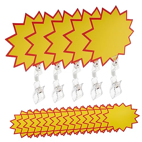 ARTIBETTER 1 Satz Verkaufsschild Halter mit Clip Transparente Preisschildhalter für Einzelhandel Supermarkt und Lebensmittelgeschäfte Kurze und Explosive Etiketten Robust und Praktisch von Artibetter
