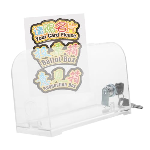 ARTIBETTER 1 Satz Visitenkarten-Box verstauen Schlüssel verlosen Anregung Visitenkarteninhaber Bequemer Kartenhalter Spende Dose Aufbewahrungsbox für Karten Acryl Transparent ARTIBETTER 1 Satz Visitenkarten-Box verstauen Schlüssel verlosen Anregung Visitenkarteninhaber Bequemer Kartenhalter Spende Dose Aufbewahrungsbox für Karten Acryl Transparent von Artibetter