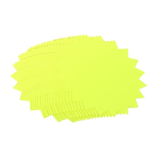 ARTIBETTER 1 Satz Warenpreisschild Papieretikett Einzelhandelsetikett Stichworte Zeichen Platzende Papierschilder Gold Geformtes Etikett Etiketten Anzeige Klein Yellow Weißer Karton 80 Stück von Artibetter