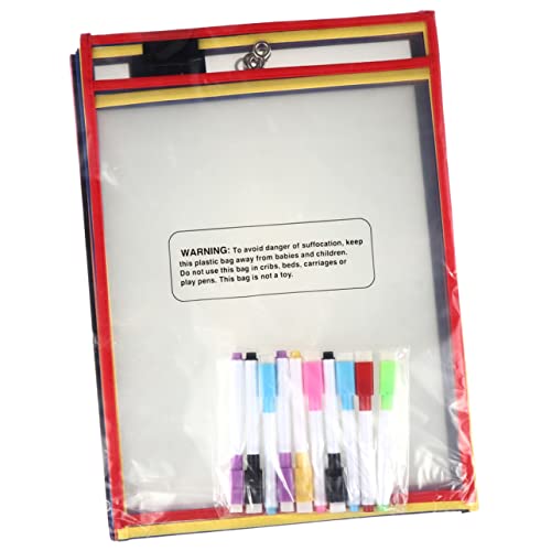 ARTIBETTER 1 Satz Wiederverwendbare Klare Trockenlöschfolien Set mit Stiften Hochtemperaturbeständige Pet Materialien für Schule Büro und Zuhause Praktische Dokumententaschen von Artibetter