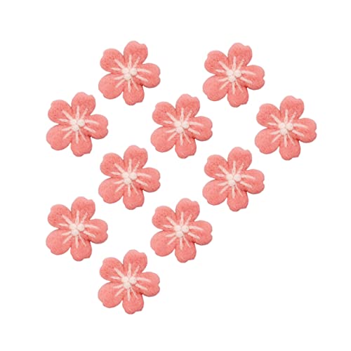 ARTIBETTER 1 Satz Wollfilzblume Haarschmuck Stofffilzwolle Grau Kleidungsstück Blumenaufnäher Anfänger Hochzeit Groß Schmuckzubehör Lila Für Vliesmaterial Wollfilzblume 10 Stück von Artibetter