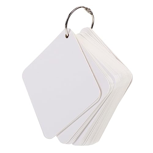 ARTIBETTER 1 Satz leere Karte Karteikarten klingeln Leerzeichen leerer Index Karteikarten mit Bindering FlashCard Briefpapier-Notizkarten Karteikarten für Schüler vorgelochte Notizkarten Weiß von Artibetter