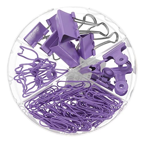 ARTIBETTER 1 Schachtel Büroklammer Mit Langem Dokumentenklammern Für Geldordner Büroklammerhalter Für Den Schreibtisch Papierklammern Multifunktionale Bindeklammern Violett Metall ARTIBETTER 1 Schachtel Büroklammer Mit Langem Dokumentenklammern Für Geldordner Büroklammerhalter Für Den Schreibtisch Papierklammern Multifunktionale Bindeklammern Violett Metall von Artibetter