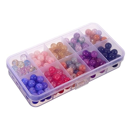ARTIBETTER 1 Schachtel Farbige Glasperlen Runde Glatte Perlen für Diy Schmuckherstellung für Armbänder und Ohrringe von Artibetter