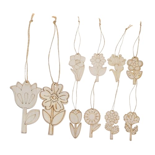 ARTIBETTER 1 Set Holzblumen Bastelarbeiten Mädchen Kinderzimmer Blumen Ausschnitte Ornament Für Vintage Blumenwand Blumen Wanddekoration Kinderzimmer Wanddekoration DIY von Artibetter