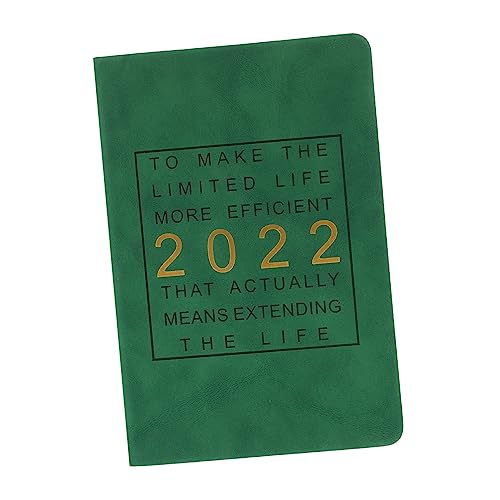 ARTIBETTER 1 Stück Agenda-Buch Zeitschriftenplaner 2022 Terminkalender 2022 Meeting-Notizbuch Planungsbuch Tagesplaner schülerkalender Schüler-Notizblöcke Notizblöcke Schreibwaren Papier Grün von Artibetter